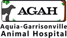 Logo for AGAH featuring the silhouette of a dog on the left, with greenery and a tree on the right. "AGAH" is written prominently in bold, capital letters. Beneath the logo, text reads: "Association Générale des Amoureux des Huskies - Endorsed by Veterinarians.